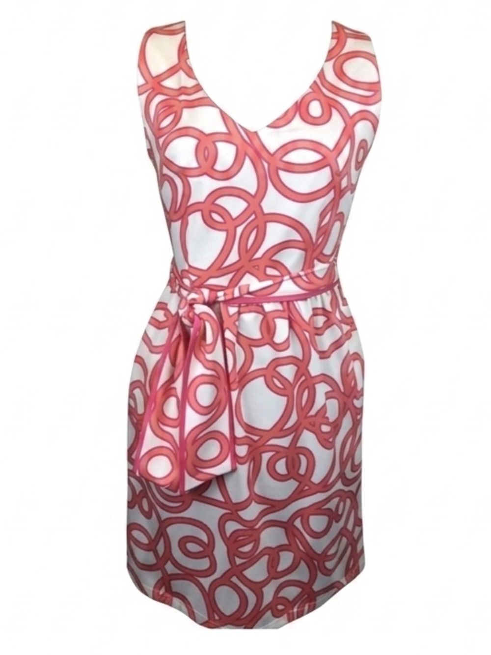 Gretchen Scott Designs Coral Loop-Print V-Neck Mini Dress